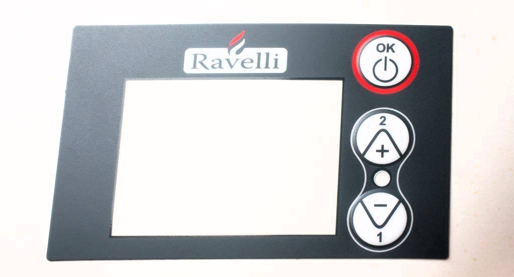 Frontalino con tasti e finestra trasparente